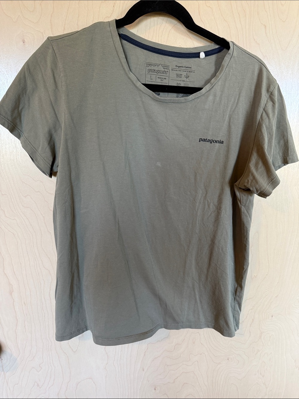 Patagonia Women’s Olive Crew T-Shirt with Logo